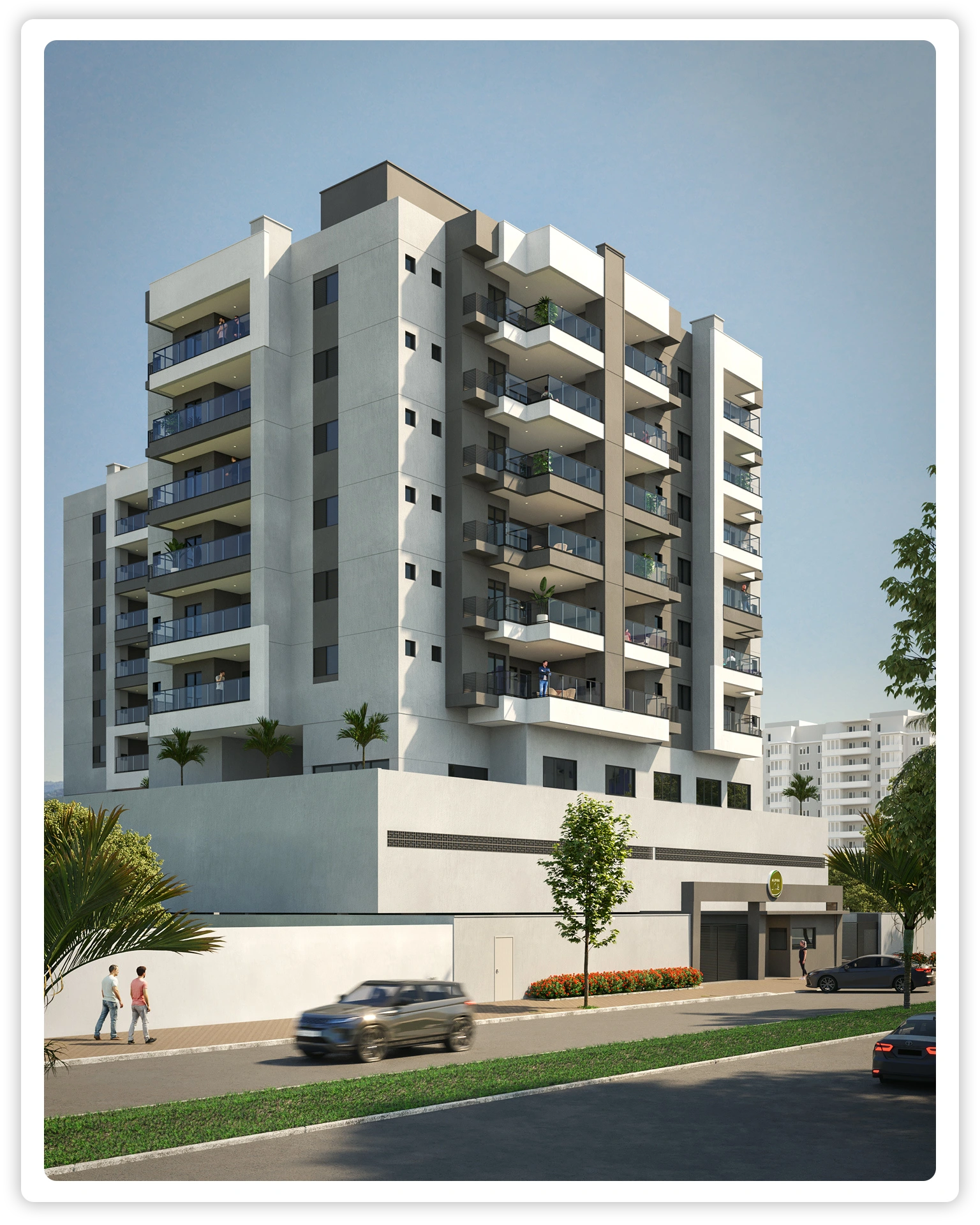 Fachada do Alpha Club em Caraguatatuba